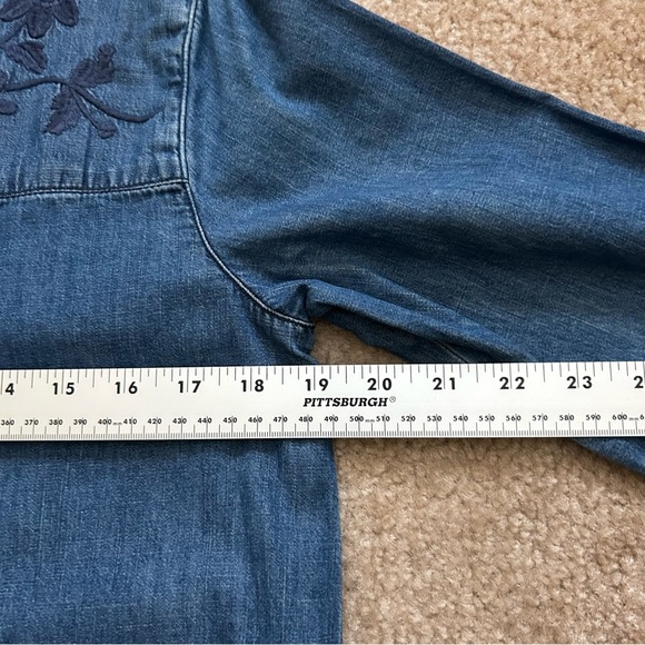 Gap Embroidered Denim Tunic Top - Picture 9 of 10